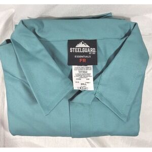 SteelGuard FR Flame Resistant Essentials Work Coat Welding Jacket - Green - 2XLL